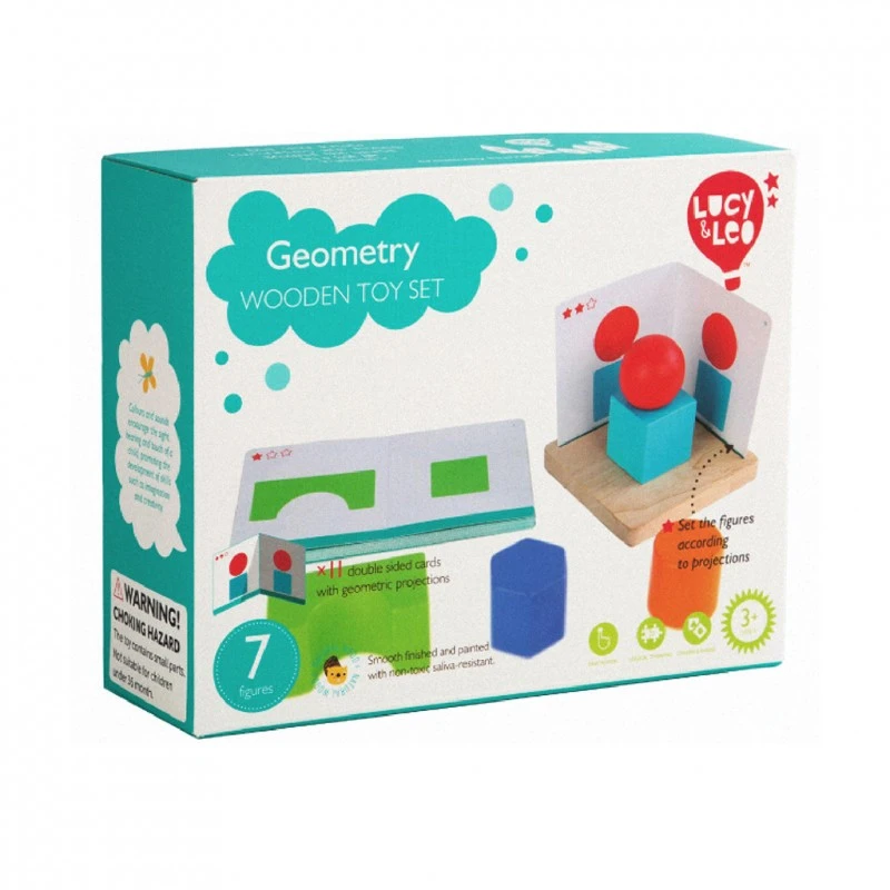 Дървена образователна играчка Lucy&Leo, Запознаване с геометрията